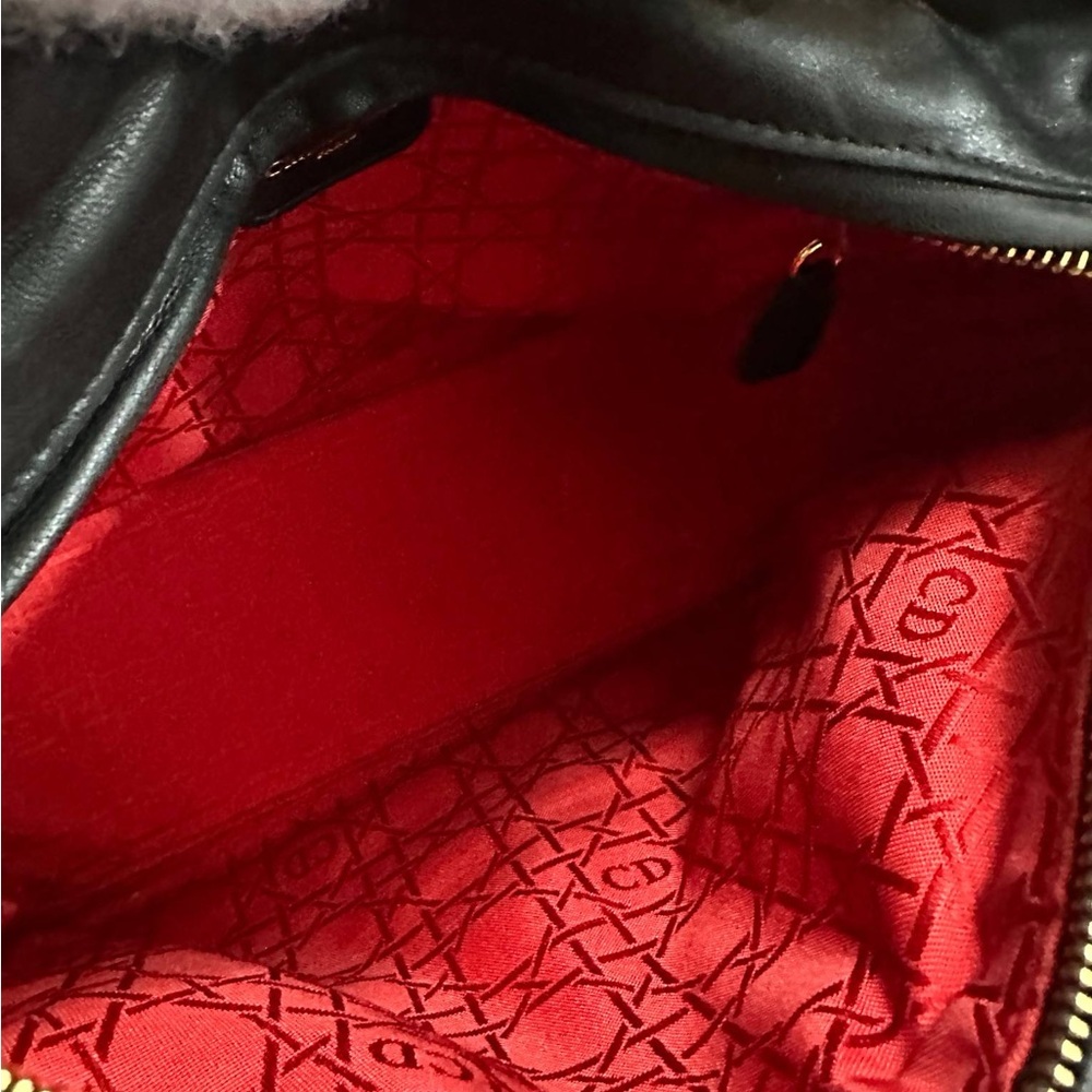 Dior Black Quilted Leather Satchel with Gold Hardware - Picture 14 of 15